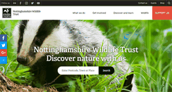 Desktop Screenshot of nottinghamshirewildlife.org